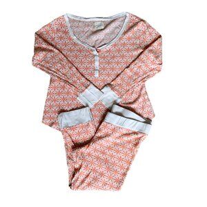 Victoria’s Secret Orange Snowflake Thermal Pajama Set